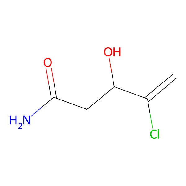 2D Structure of (3R)-4-chloro-3-hydroxy-4-pentenamide
