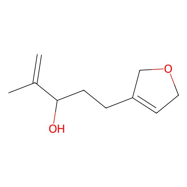 2D Structure of (3R)-5-(2,5-dihydrofuran-3-yl)-2-methylpent-1-en-3-ol