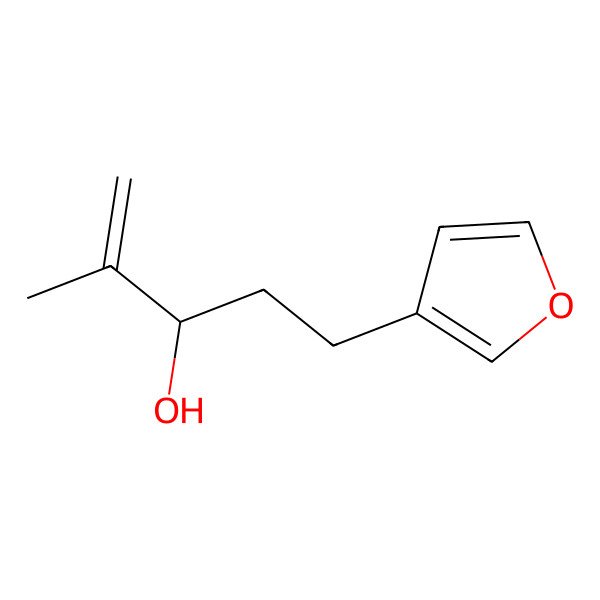 2D Structure of (3R)-5-(furan-3-yl)-2-methylpent-1-en-3-ol