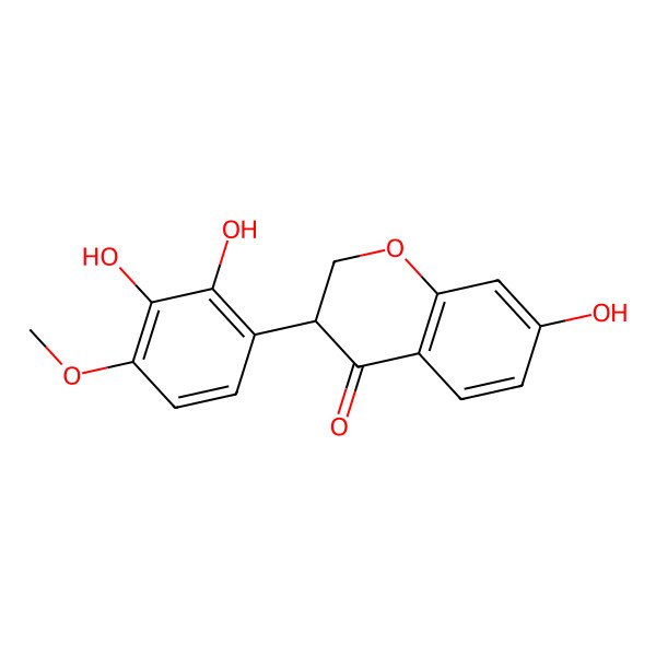 2D Structure of (3R)-7,2',3'-Trihydroxy-4'-methoxyisoflavanone