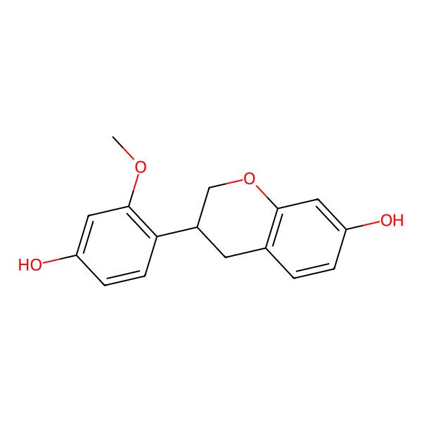 2D Structure of (3R)-7,4'-Dihydroxy-2'-methoxyisoflavan 2D Structure of (3R)-7,4'-Dihydroxy-2'-methoxyisoflavan