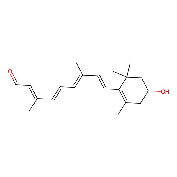 2D Structure of (3R)-all-trans-3-hydroxyretinal