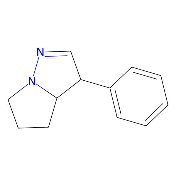 2D Structure of (3R,3aR)-3-phenyl-3a,4,5,6-tetrahydro-3H-pyrrolo[1,2-b]pyrazole