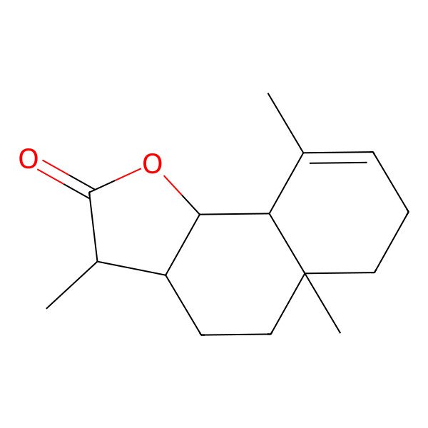 2D Structure of (3R,3aR,5aS,9aS,9bR)-3,5a,9-trimethyl-3,3a,4,5,6,7,9a,9b-octahydrobenzo[g][1]benzofuran-2-one