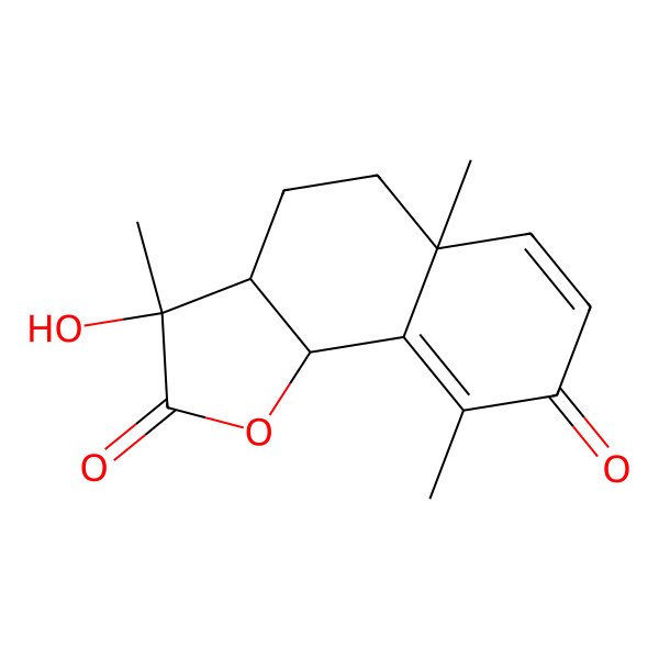 2D Structure of (3R,3aR,5aS,9bS)-3-hydroxy-3,5a,9-trimethyl-3a,4,5,9b-tetrahydrobenzo[g][1]benzofuran-2,8-dione