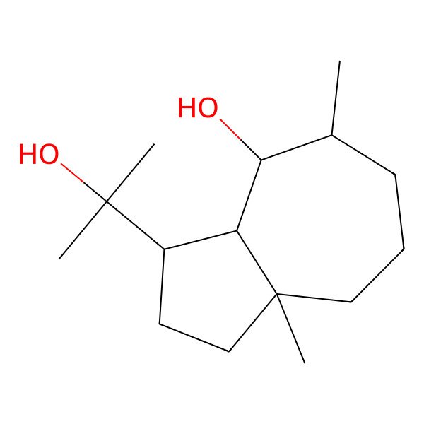 2D Structure of (3R*,3aS*,4S*,8aR*)-3-(10-hydroxy-10-methylethyl)-5,8a-dimethyldecahydroazulen-4-ol