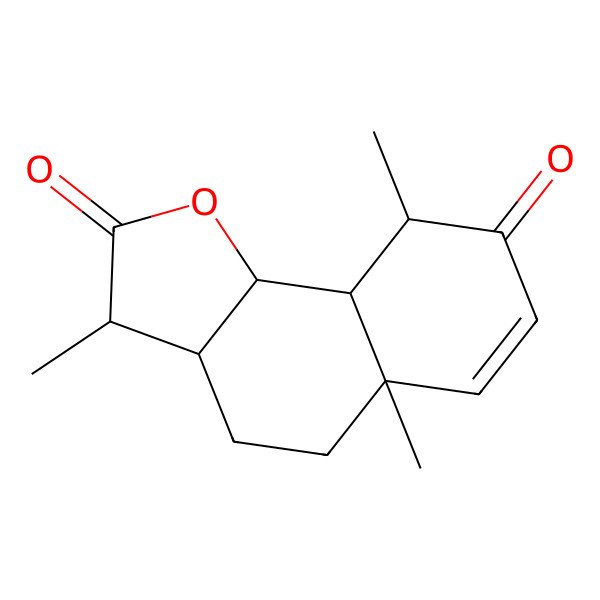 2D Structure of (3R,3aS,5aS,9S,9aS,9bS)-3,5a,9-trimethyl-3a,4,5,9,9a,9b-hexahydro-3H-benzo[g][1]benzofuran-2,8-dione