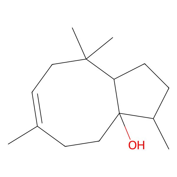 2D Structure of (3R,3aS,6Z,9aS)-3,6,9,9-tetramethyl-2,3,4,5,8,9a-hexahydro-1H-cyclopenta[8]annulen-3a-ol