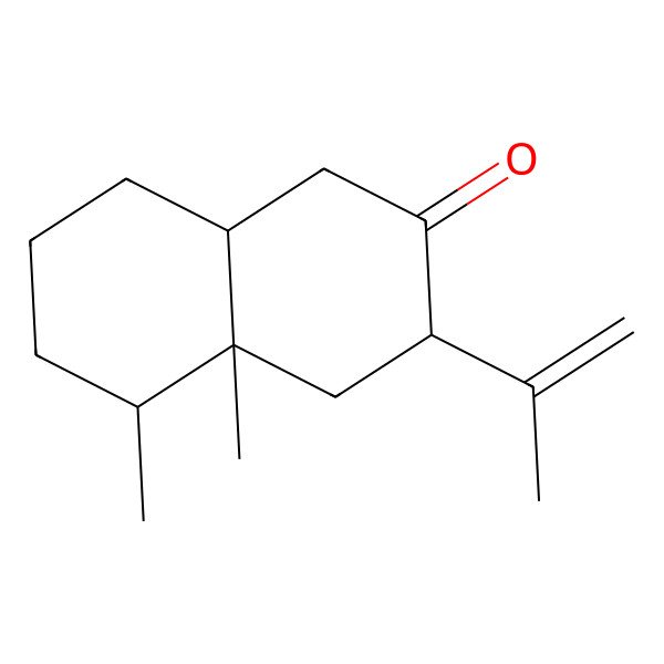 2D Structure of (3R,4aR,5S,8aR)-4a,5-dimethyl-3-prop-1-en-2-yl-1,3,4,5,6,7,8,8a-octahydronaphthalen-2-one