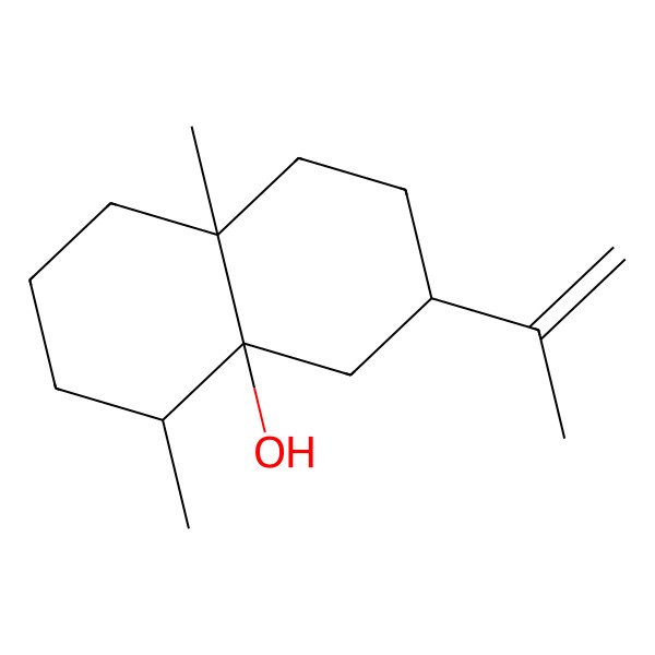2D Structure of (3R,4aR,5S,8aR)-5,8a-dimethyl-3-prop-1-en-2-yl-1,2,3,4,5,6,7,8-octahydronaphthalen-4a-ol