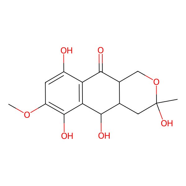 2D Structure of (3R,4aS,5S,10aR)-5-hydroxydihydrofusarubin D