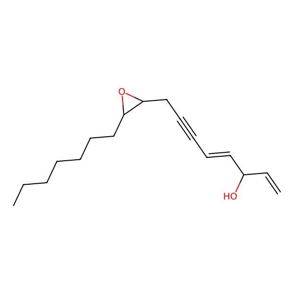 2D Structure of (3R,4E)-8-[(2S,3R)-3-heptyloxiran-2-yl]octa-1,4-dien-6-yn-3-ol