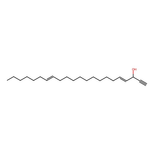 2D Structure of (3R,4E,15E)-docosa-4,15-dien-1-yn-3-ol