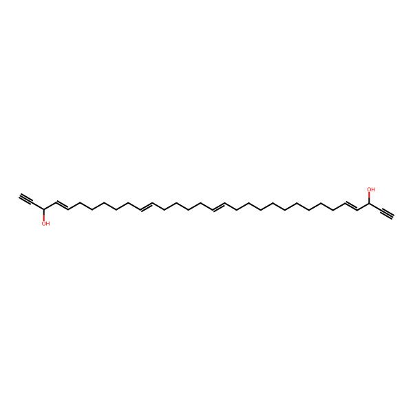 2D Structure of (3R,4E,28E,30R)-dotriaconta-4,11,17,28-tetraen-1,31-diyne-3,30-diol