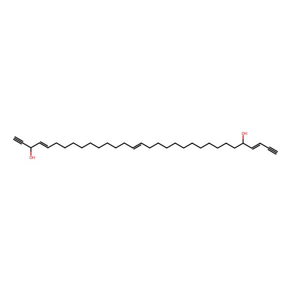 2D Structure of (3R,4E,28S)-dotriaconta-4,15,29-trien-1,31-diyne-3,28-diol