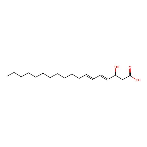 2D Structure of (3R,4E,6Z)-3-hydroxyoctadeca-4,6-dienoic acid