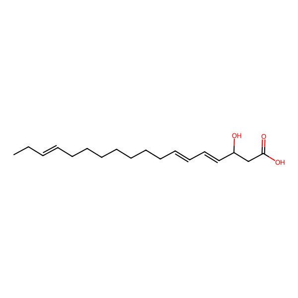 2D Structure of (3R,4E,6Z,15Z)-3-hydroxyoctadeca-4,6,15-trienoic acid