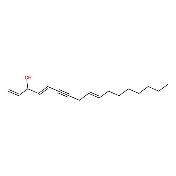 2D Structure of (3R,4E,9Z)-1,4,9-Heptadecatrien-6-yn-3-ol 2D Structure of (3R,4E,9Z)-1,4,9-Heptadecatrien-6-yn-3-ol