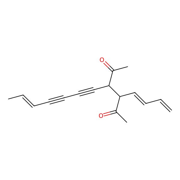 2D Structure of (3R,4R)-3-[(1Z)-buta-1,3-dienyl]-4-[(E)-hept-5-en-1,3-diynyl]hexane-2,5-dione