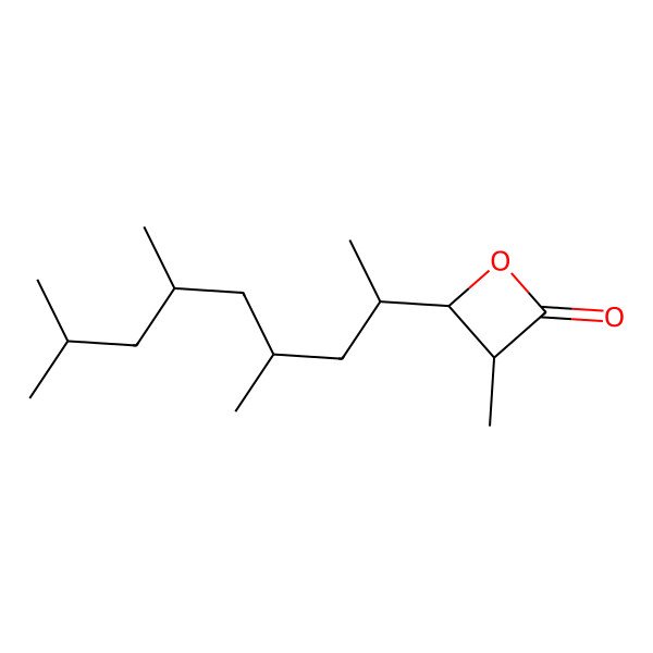 2D Structure of (3R,4R)-3-methyl-4-[(2R,4S,6S)-4,6,8-trimethylnonan-2-yl]oxetan-2-one