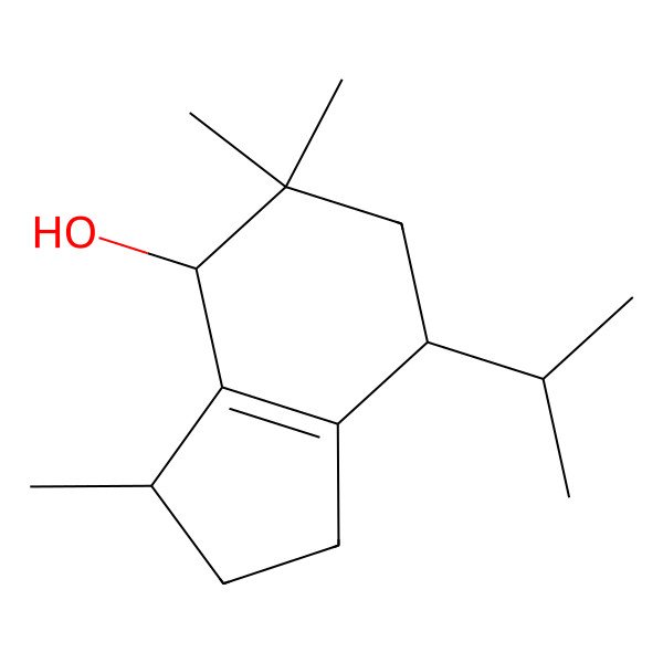 2D Structure of (3R,4R)-3,5,5-trimethyl-7-propan-2-yl-1,2,3,4,6,7-hexahydroinden-4-ol