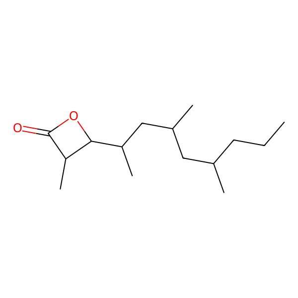 2D Structure of (3R,4R)-4-[(2R,4S,6S)-4,6-dimethylnonan-2-yl]-3-methyloxetan-2-one