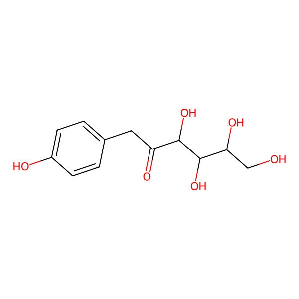 2D Structure of (3R,4R,5S)-3,4,5,6-tetrahydroxy-1-(4-hydroxyphenyl)hexan-2-one