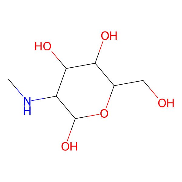 2D Structure of (3R,4R,5S,6R)-6-(hydroxymethyl)-3-(methylamino)oxane-2,4,5-triol
