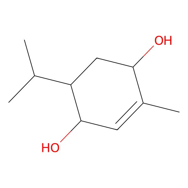 2D Structure of (3r,4r,6s)-3,6-Dihydroxy-1-menthene