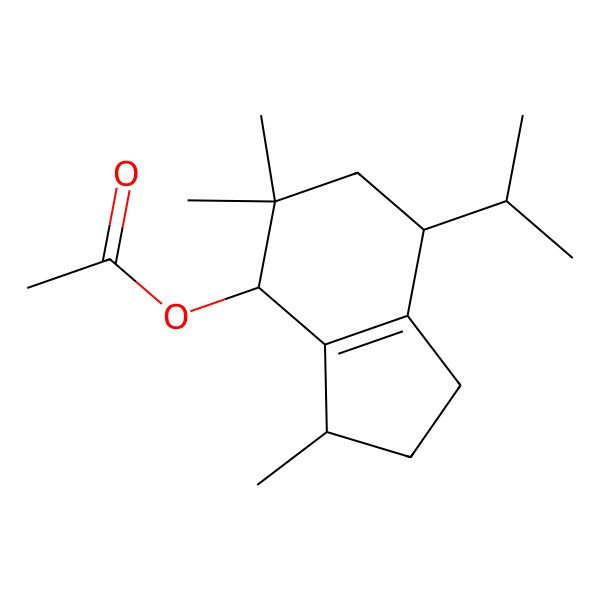 2D Structure of [(3R,4R,7R)-3,5,5-trimethyl-7-propan-2-yl-1,2,3,4,6,7-hexahydroinden-4-yl] acetate