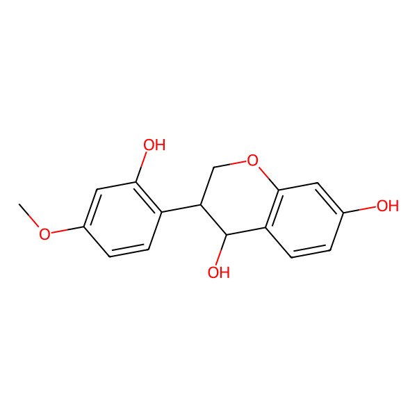 2D Structure of (3R,4S)-3-(2-hydroxy-4-methoxyphenyl)-3,4-dihydro-2H-chromene-4,7-diol