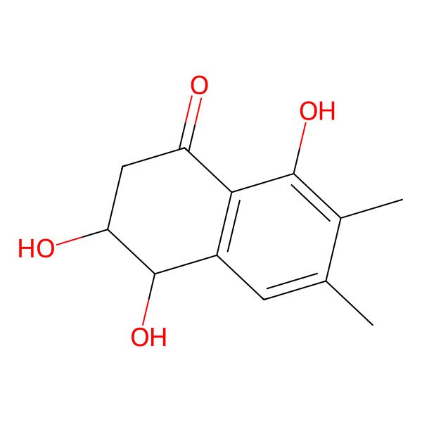 2D Structure of (3R*,4S*)-3,4,8-trihydroxy-6,7-dimethyl-3,4-dihydro-1(2H)-naphthalenone