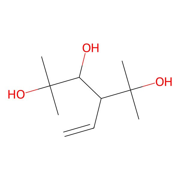 2D Structure of (3R,4S)-4-ethenyl-2,5-dimethylhexane-2,3,5-triol