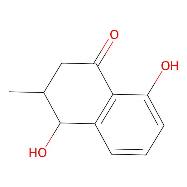2D Structure of (3R,4S)-4,8-dihydroxy-3-methyl-3,4-dihydro-2H-naphthalen-1-one
