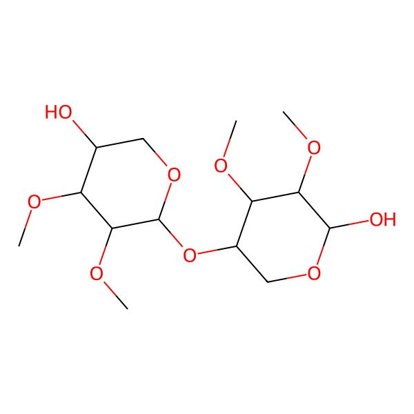 2D Structure of (3R,4S,5R,6R)-6-[(3R,4S,5R,6R)-6-hydroxy-4,5-dimethoxyoxan-3-yl]oxy-4,5-dimethoxyoxan-3-ol