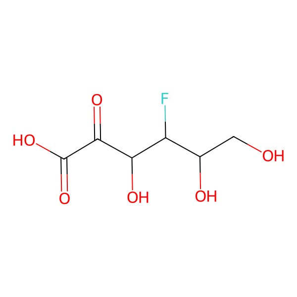 2D Structure of (3R,4S,5S)-4-fluoro-3,5,6-trihydroxy-2-oxohexanoic acid