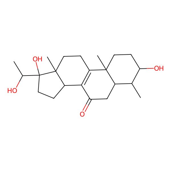 2D Structure of (3R,4S,5S,17R,20R)-3,17,20-trihydroxy-4-methylpregn-8-en-7-one