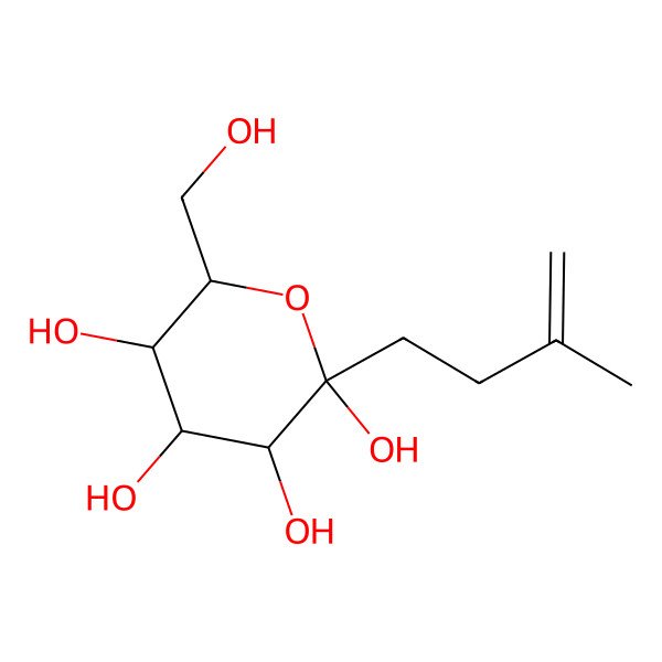 2D Structure of (3R,4S,5S,6R)-2-(2-deuterio-3-methylbut-3-enyl)-6-(hydroxymethyl)oxane-2,3,4,5-tetrol