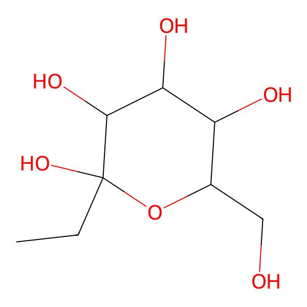 2D Structure of (3R,4S,5S,6R)-2-(2-deuterioethyl)-6-(hydroxymethyl)oxane-2,3,4,5-tetrol