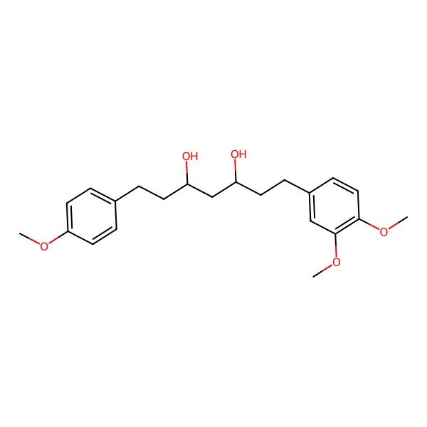 2D Structure of (3R,5R)-1-(3,4-dimethoxyphenyl)-7-(4-methoxyphenyl)heptane-3,5-diol