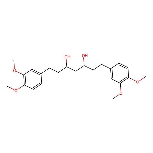 2D Structure of (3R,5R)-1,7-bis(3,4-dimethoxyphenyl)heptane-3,5-diol