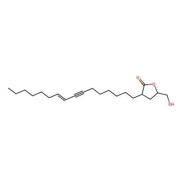 2D Structure of (3R,5S)-3-hexadec-9-en-7-ynyl-5-(hydroxymethyl)oxolan-2-one