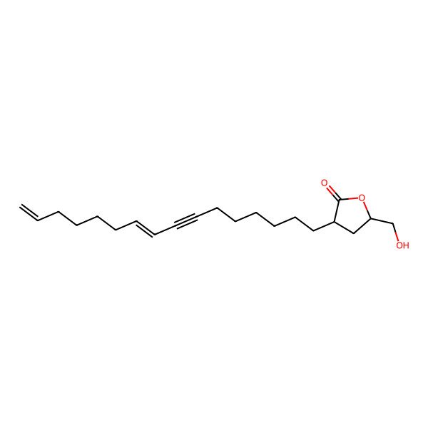 2D Structure of (3R,5S)-3-hexadeca-9,15-dien-7-ynyl-5-(hydroxymethyl)oxolan-2-one