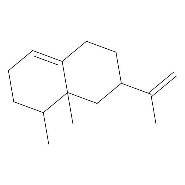 2D Structure of (3R,5S)-4a,5-dimethyl-3-prop-1-en-2-yl-2,3,4,5,6,7-hexahydro-1H-naphthalene