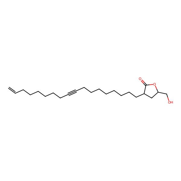 2D Structure of (3R,5S)-5-(hydroxymethyl)-3-octadec-17-en-9-ynyloxolan-2-one