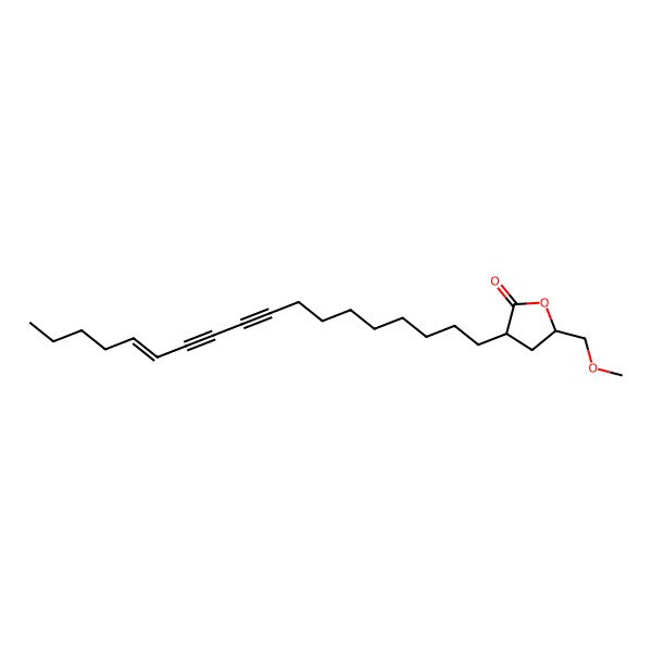 2D Structure of (3R,5S)-5-(methoxymethyl)-3-octadec-13-en-9,11-diynyloxolan-2-one