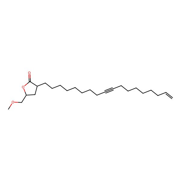 2D Structure of (3R,5S)-5-(methoxymethyl)-3-octadec-17-en-9-ynyloxolan-2-one