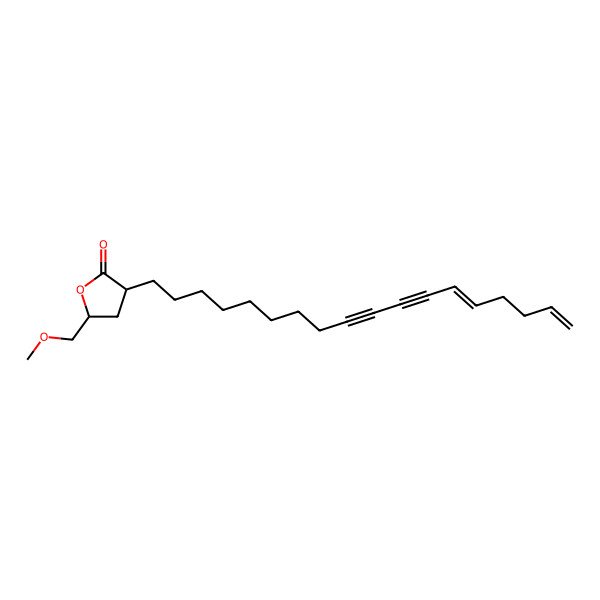 2D Structure of (3R,5S)-5-(methoxymethyl)-3-octadeca-13,17-dien-9,11-diynyloxolan-2-one