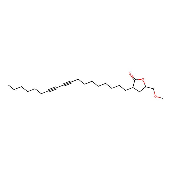 2D Structure of (3R,5S)-5-(methoxymethyl)-3-octadeca-9,11-diynyloxolan-2-one