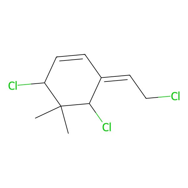 2D Structure of (3R,5S,6E)-3,5-dichloro-6-(2-chloroethylidene)-4,4-dimethylcyclohexene
